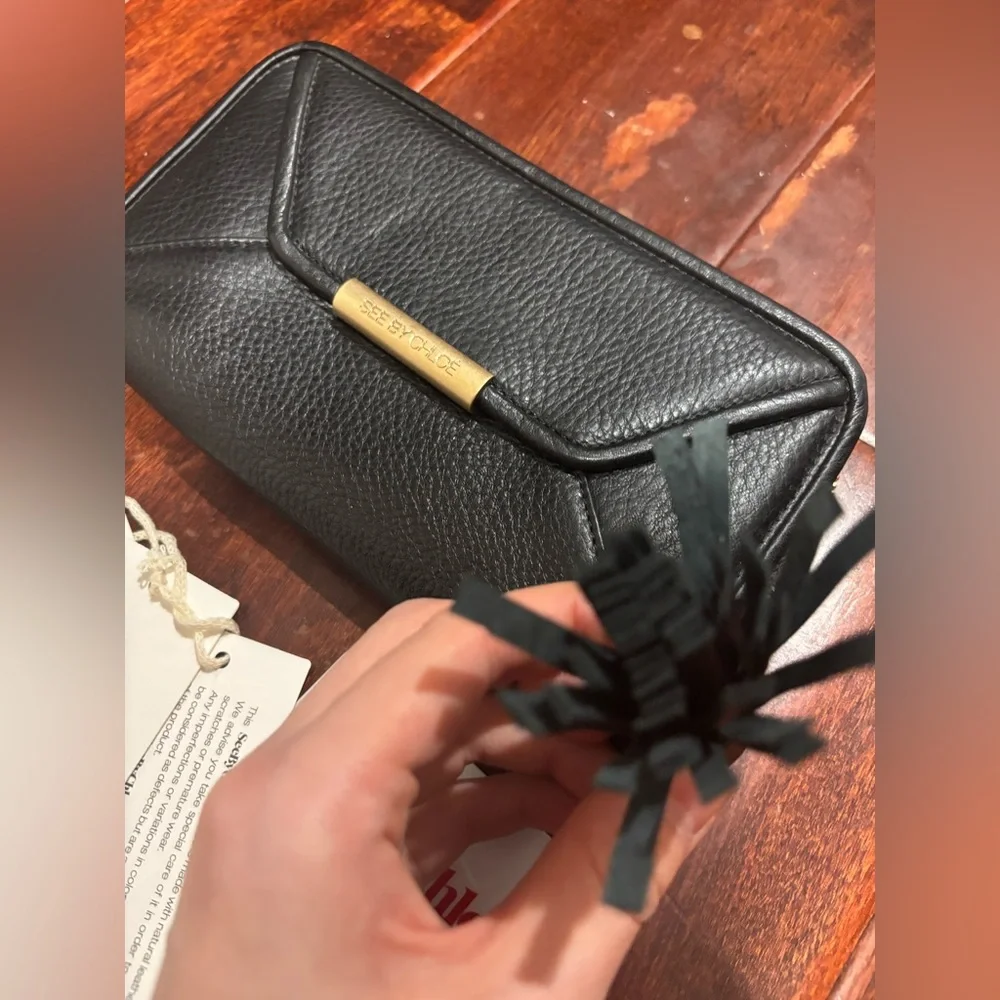 SEE BY CHLOE Long Black Leather Wallet, LIKE NEW - Picture 8 of 8